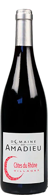 AOC COTES DU RHONE VILLAGES ROUGE (BIO) <br>Ved 6 stk - 129,00 / stk (kopi) Domaine des Amadieu
